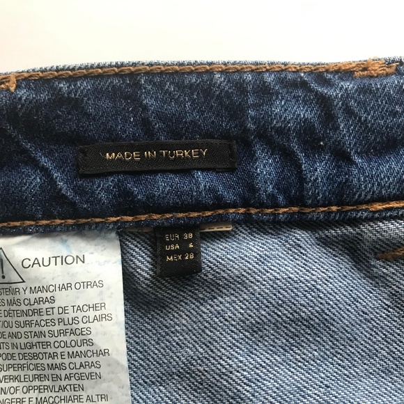 MASSIMO DUTTI MEDIUM WASH MIDLENGTH PENCIL JEAN SKIRT SIZE 6 - Picture 6 of 9